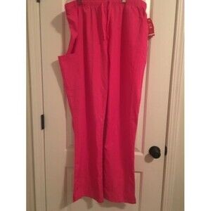 Red Panda Adult Pink Scrub Pants Nurse Medical Size 2XL Tall